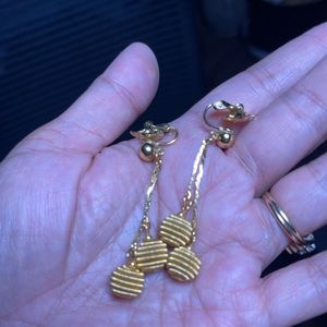 Vintage Trifari Goldtone  Coiled earrings